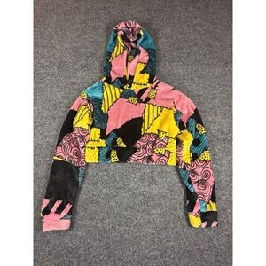 Disney Nightmare Before Christmas Sally Patchwork Cropped Hoodie M Hot Topic